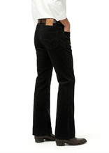 Men's Flare Black Cords Jeans Stretch Indie 70s Bell Bottoms Lc16 | LCJ Denim