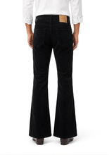 Men's Flare Black Cords Jeans Stretch Indie 70s Bell Bottoms Lc16 | LCJ Denim