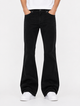 Men's Flare Black Cords Jeans Stretch Indie 70s Bell Bottoms Lc16 | LCJ Denim