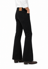 Men's Flare Jeans Black Stretch Indie 70s Bell Bottoms Lc16 | LCJ Denim
