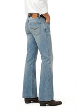 Men's Flare Jeans Mid Wash Stretch Indie Retro 70s Bell Bottom Lc16 | LCJ Denim