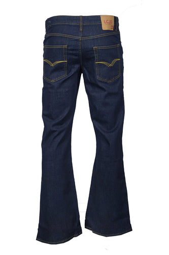 Men's Flare Jeans Indigo Stretch Indie 70s Bell Bottoms Lc16 | LCJ Denim