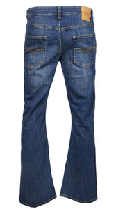 Men's LCJ Denim Flare Stretch Indie Jeans 70s Acid Bell Bottoms